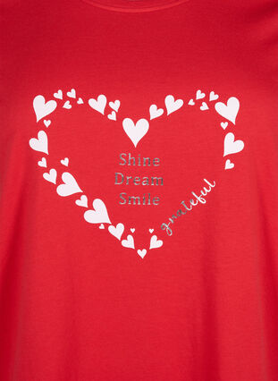 Zizzi FLASH - T-shirt avec motif, High Risk Red Heart, Packshot image number 2