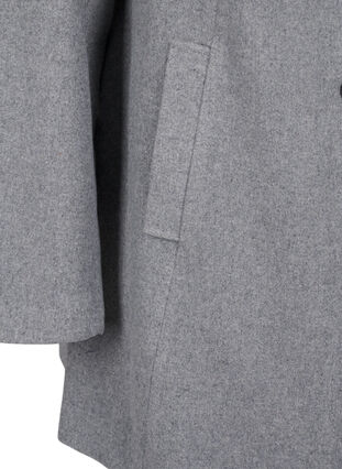 Zizzi Trench court avec coupe trapèze, Light Grey Melange, Packshot image number 3