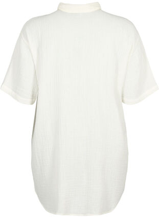 Zizzi Chemise à manches courtes avec boutons, Off-White, Packshot image number 1