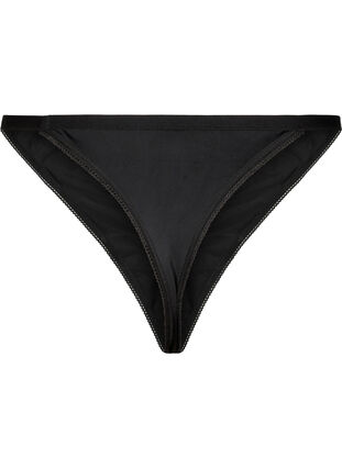 Zizzi String en microfibre avec taille élastique, Black, Packshot image number 1