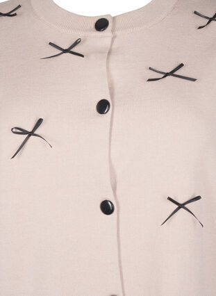 Zizzi Cardigan tricoté avec nœuds, Simply T. Black Bows, Packshot image number 2