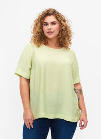 Blouse à manches demi-longues en viscose, Lily Green, Model