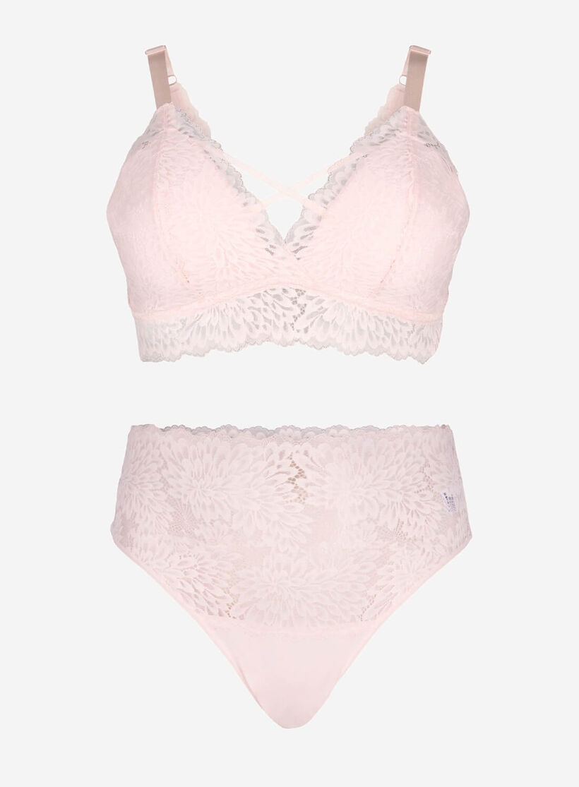 Zizzi Bralette avec cordon et rembourrage doux, , Model, 1