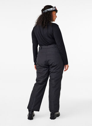 Zizzi Pantalon de ski avec poches et taille ajustable, Black, Model image number 1