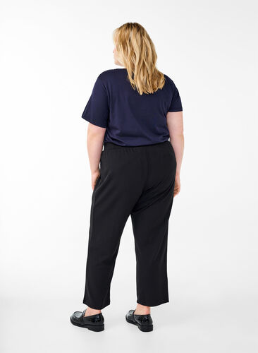 Zizzi FLASH - Pantalon à coupe droite, Black, Model image number 1