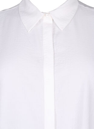 Zizzi Chemise longue en viscose à manches courtes, Bright White, Packshot image number 2