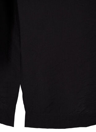 Zizzi Chemise longue en viscose à manches courtes, Black, Packshot image number 3