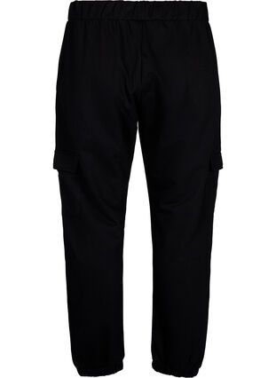 Zizzi Pantalon de survêtement avec poches cargo, Black, Packshot image number 1