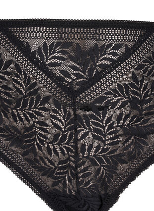 Zizzi String en dentelle à taille régulière, Black, Packshot image number 2