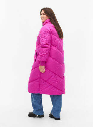 Zizzi Longue veste polaire d'hiver, Rose Violet, Model image number 1