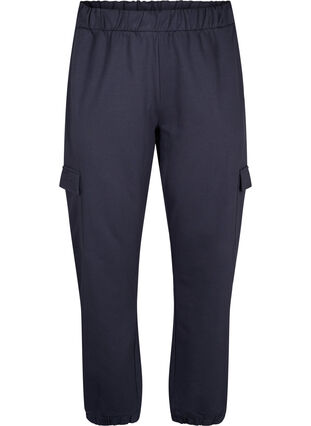 Zizzi Pantalon de survêtement avec poches cargo, Ombre Blue, Packshot image number 0