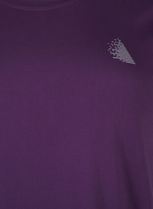 Zizzi T-shirt d'entraînement avec coupe étroite et col rond, Purple Pennant, Packshot image number 2