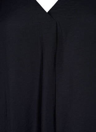 Zizzi Robe à col en V en viscose, Black, Packshot image number 2