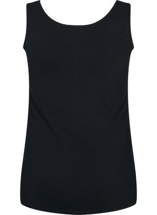 Zizzi Top basique de couleur unie en coton, Black, Packshot image number 1