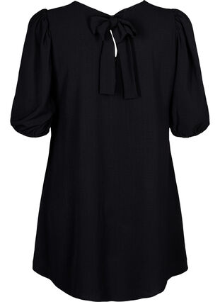 Zizzi Robe courte avec nœud dans le dos, Black, Packshot image number 1