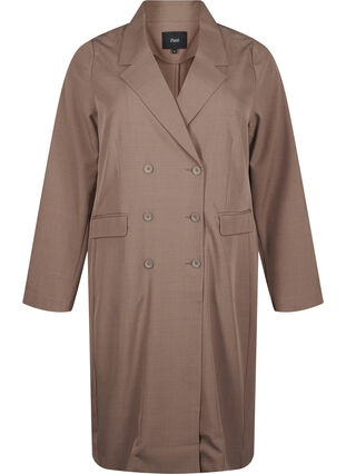 Zizzi Robe blazer croisée, Walnut, Packshot image number 0