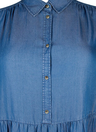 Zizzi Robe en jean en TENCEL™ Lyocell avec manches 3/4, Blue Denim, Packshot image number 2