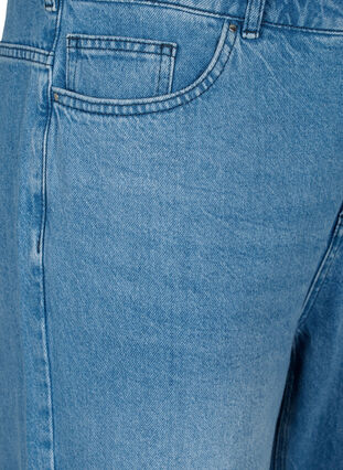 Jean droit avec bords bruts, Medium Blue, Packshot image number 2
