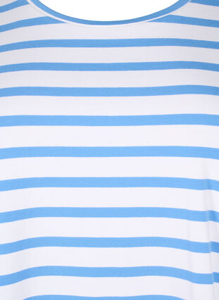 Zizzi T-shirt rayé en coton biologique, Marina Stripe, Packshot image number 2