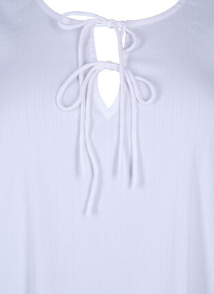 Zizzi Tunique en viscose à lacets, Bright White, Packshot image number 2