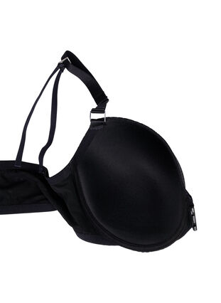 Zizzi Soutien-gorge moulé à dentelle et à fermeture avant, Black, Packshot image number 3