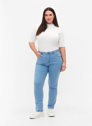 Jeans Emily Slim fit à taille régulière, Ex Lt Blue, Model