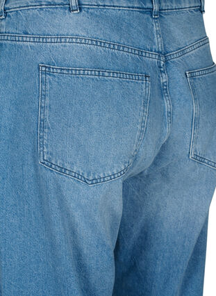 Jean droit avec bords bruts, Medium Blue, Packshot image number 3