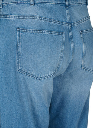 Zizzi Jean droit avec bords bruts, Medium Blue, Packshot image number 3