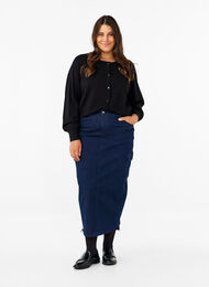 Jupe maxi en denim, Dark Blue Denim, Model