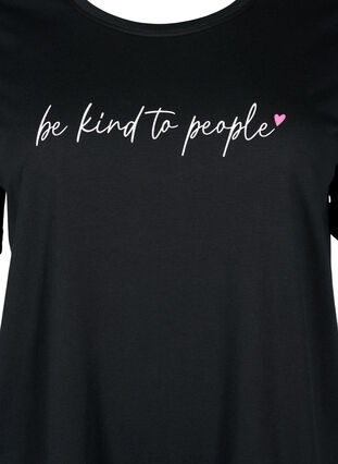 Zizzi FLASH - T-shirt avec motif, Black Be Kind, Packshot image number 2