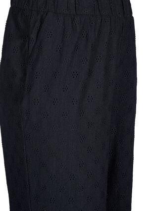 Zizzi Pantalon ample avec motif à trou, Black, Packshot image number 2