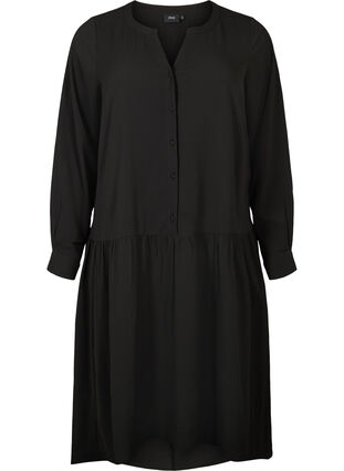 Zizzi Robes midi à manches longues, Black, Packshot image number 0