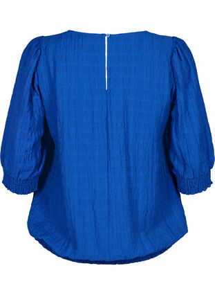 Zizzi Blouse smockée en lyocell (TENCEL™), Strong Blue, Packshot image number 1