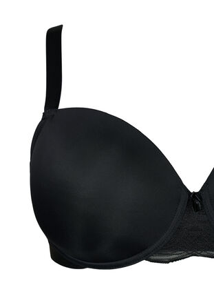 Zizzi Soutien-gorge moulé avec résille, Black, Packshot image number 2