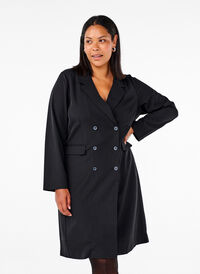 Robe blazer croisée, Black, Model