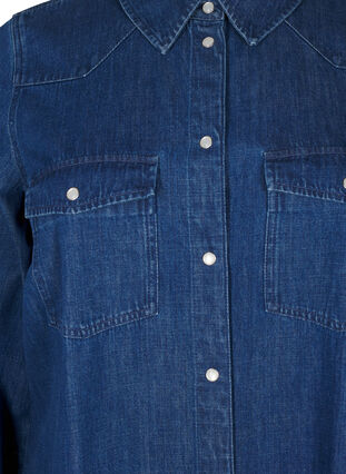 Zizzi Robe en jean avec boutons, Medium Blue Denim, Packshot image number 2