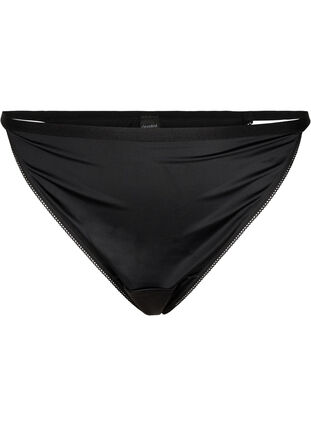 Zizzi String en microfibre avec taille élastique, Black, Packshot image number 0