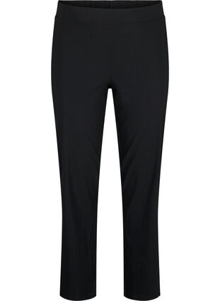 Zizzi Pantalon extensible en viscose, Black, Packshot image number 0