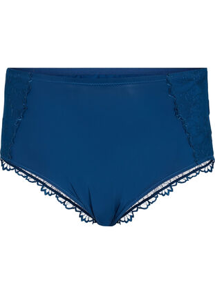 Zizzi Culottes hipster avec dentelle et taille normale, Blue Opal, Packshot image number 0