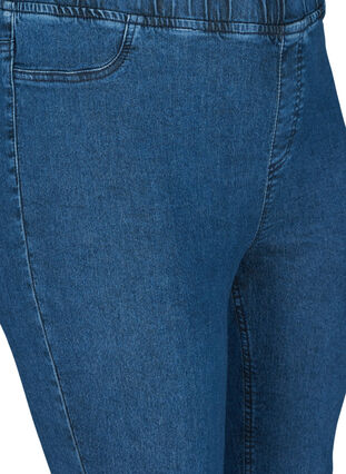 Zizzi Pantacourt en coton mélangé, Dark blue denim, Packshot image number 2