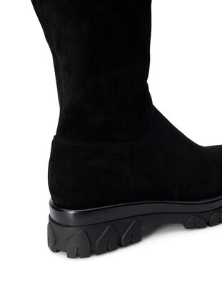 Zizzi Large – Bottes en faux daim, Black, Packshot image number 2