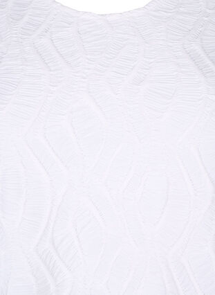 Zizzi Chemisier texturé à manches courtes, Bright White, Packshot image number 2