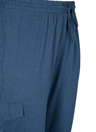 Zizzi Pantalon de jogging avec poches cargo, Insignia Blue Mel. , Packshot image number 2