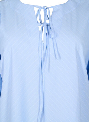 Zizzi Robe avec liens et manches 3/4, Blue Stripe, Packshot image number 2