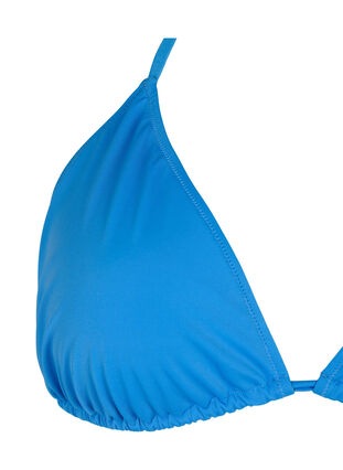 Zizzi Haut de bikini forme triangle de couleur unie, Nebulas Blue, Packshot image number 2