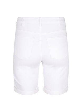 Zizzi  Shorts en jean moulants à taille haute, Bright White, Packshot image number 1