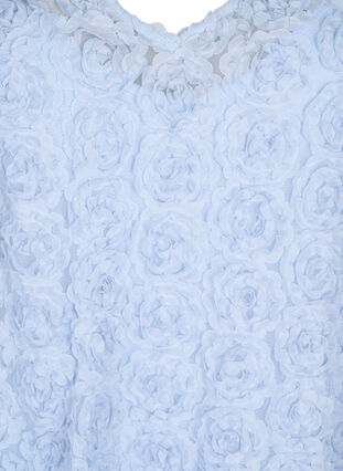 Zizzi Robe de soirée avec fleurs en 3D, Cashmere Blue, Packshot image number 2