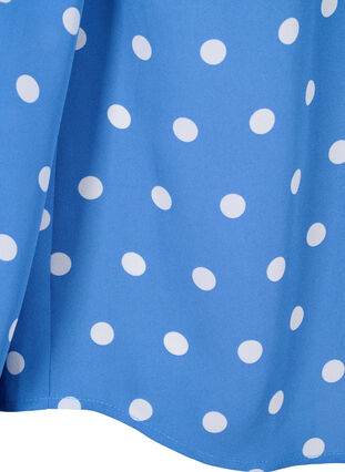 Zizzi Chemise à pois à jabots, River S. White Dot, Packshot image number 3