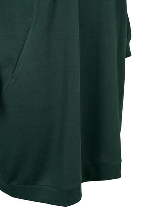 Zizzi Robe sweat-shirt avec col en V, Scarab, Packshot image number 3